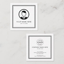 Presentación Elegante tarjeta de llamada blanca con escritura n