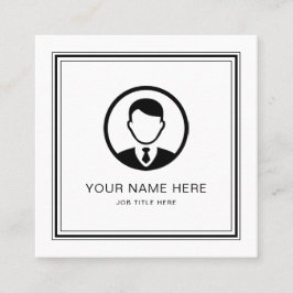 Presentación Elegante tarjeta de llamada blanca con escritura n