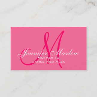 Presentación Elegante tarjeta de llamadas de mami rosa caliente