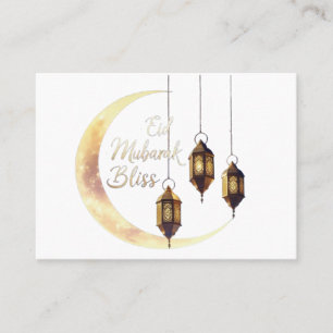 Presentación Elegante tarjeta de regalo "Eid Mubarak" - Luna Cr