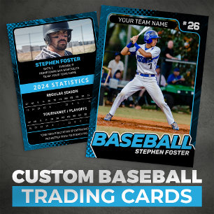 Presentación Estadísticas de tarjeta de béisbol personalizada a