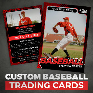 Presentación Estadísticas de tarjeta de béisbol personalizada r