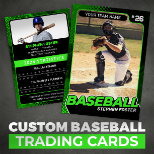 Presentación Estadísticas de tarjeta de béisbol personalizada v
