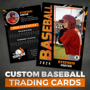 Presentación Estadísticas de tarjeta de jugador de béisbol de n