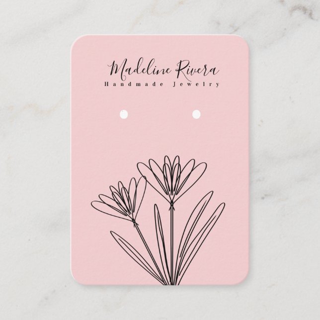 Presentación Flor floral Tarjeta de visualización de ganancia d (Anverso)