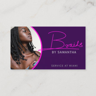 Presentación Foto de personalizado Braids Hair Artist tarjeta d