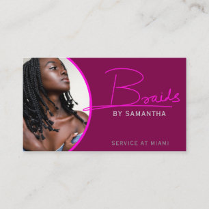 Presentación Foto de personalizado Braids Hair Artist tarjeta d