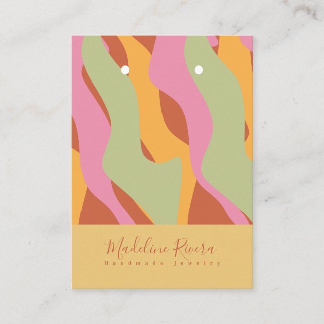 Presentación Groovy Waves Tarjeta de visualización de la gananc (Anverso)