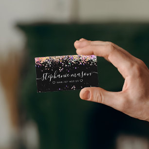 Presentación Holo Purpurina Makeup Artista tarjeta de visita ne