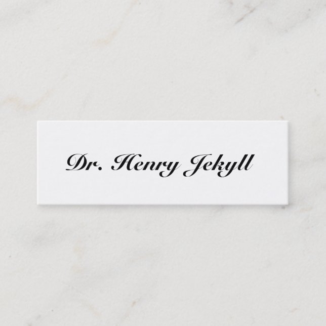 Presentación Jekyll/Hyde, 2 echó a un lado tarjeta de visita (Anverso)