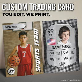 Presentación Jugador de tarjeta de intercambio de baloncesto co