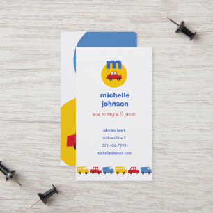 Presentación Juguetes de niños transportan tarjeta de llamada d