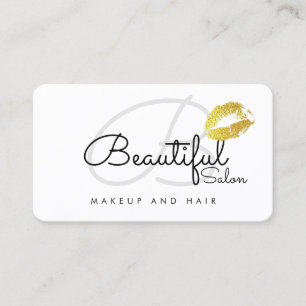 Presentación labios de maquillaje tarjeta de contacto / salón d