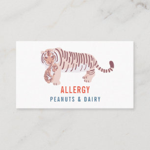 Presentación Mamá Tiger & Cub Niños Tarjeta de Alerta Médica Al