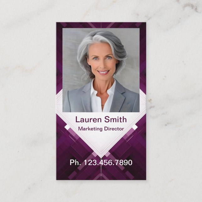 Presentación Mini Reanudar tarjeta | Tarjeta de red Geo Moderno (Anverso)