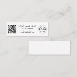 Presentación Mini tarjeta de llamadas Sleek White Space para pr