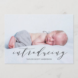 Presentación moderna del Anuncio de Nacimiento con