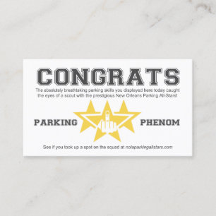 Presentación Nueva Orleans Estacionando Tarjeta de Escultismo d