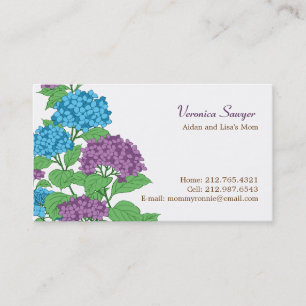 Presentación Perfil de Lilac & Blue Hydrangeas / Tarjeta madre