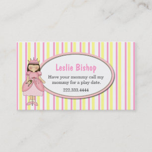 Presentación Princesa Girl con la tarjeta de fecha rayada del