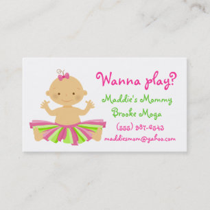 Presentación ¿Quiera jugar? Tarjeta del playdate de la mamá