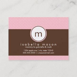 Presentación Rosa y tarjeta de la mamá de Brown Polkadots