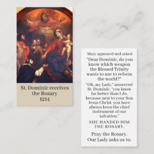 Presentación Santo Domingo recibe tarjeta de oración Rosary