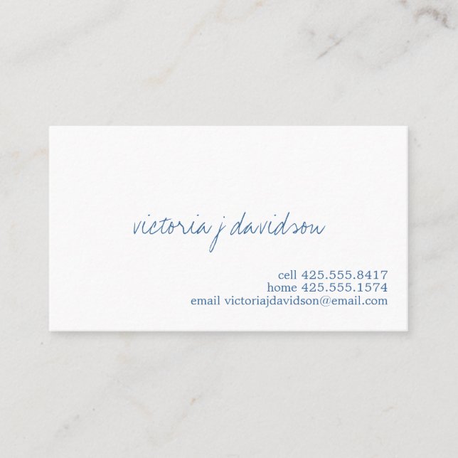 Presentación Simplemente usted tarjeta de visita (Anverso)