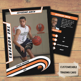 Presentación Tarjeta de Baloncesto en Naranja Brillante