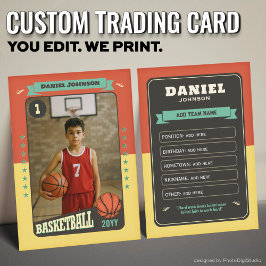 Presentación Tarjeta de baloncesto personalizada, divertido jug