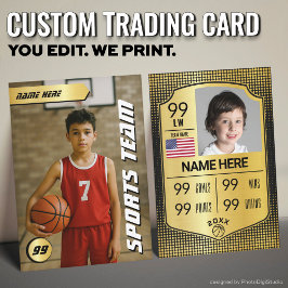 Presentación Tarjeta de baloncesto personalizada, jugador de es