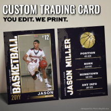 Tarjeta de baloncesto personalizada, jugador de or