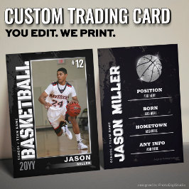 Presentación Tarjeta de baloncesto personalizada, jugador de pl