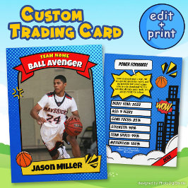 Presentación Tarjeta de baloncesto personalizada, tarjeta de ju