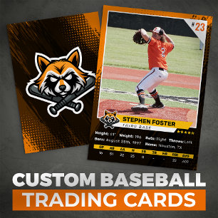Presentación Tarjeta de béisbol de Orange Foto Logo de béisbol