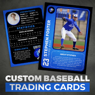 Presentación Tarjeta de béisbol de regalo de béisbol azul