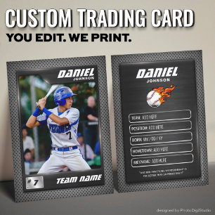 Presentación Tarjeta de béisbol personalizada, deporte grafito