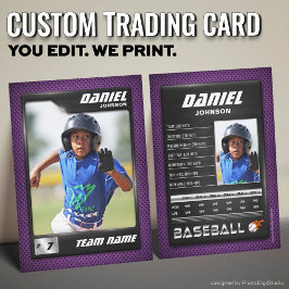 Presentación Tarjeta de béisbol personalizada, Estadísticas PRO