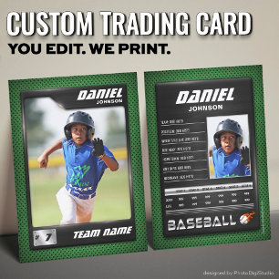 Presentación Tarjeta de béisbol personalizada, estadísticas PRO