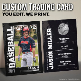 Presentación Tarjeta de béisbol personalizada, jugador de pelot