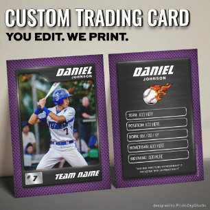 Presentación Tarjeta de béisbol personalizada, jugador moderno 