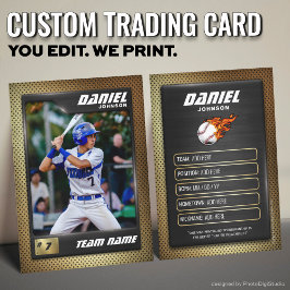 Presentación Tarjeta de béisbol personalizada, jugador negro do