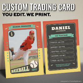 Presentación Tarjeta de béisbol personalizada, jugador retro na