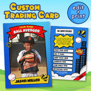 Presentación Tarjeta de béisbol personalizada, tarjeta de béisb