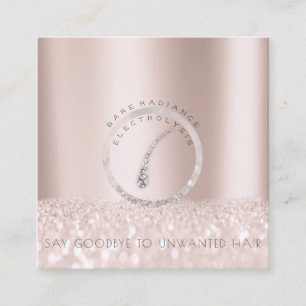 Presentación Tarjeta de cita Rosa de electrolisis Gris Purpurin