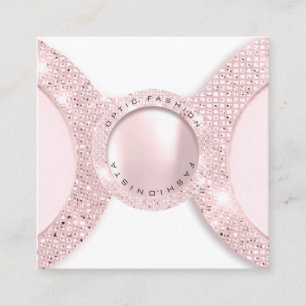 Presentación Tarjeta de cita Rosa óptico Pearl Purpurina