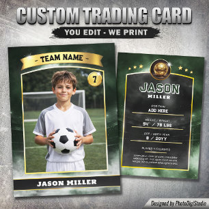Presentación Tarjeta de Colección de Fútbol Personalizada, Esta