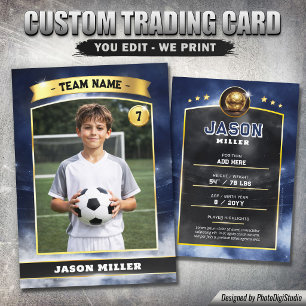 Presentación Tarjeta de Colección de Fútbol Personalizada, Llam
