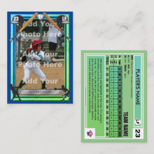 Presentación Tarjeta De Comercio De Béisbol Blue/Grn Frt - Esta