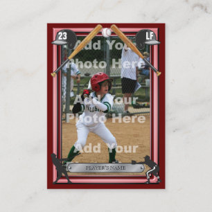 Presentación Tarjeta De Comercio De Béisbol Dk Red/Red - Estadí